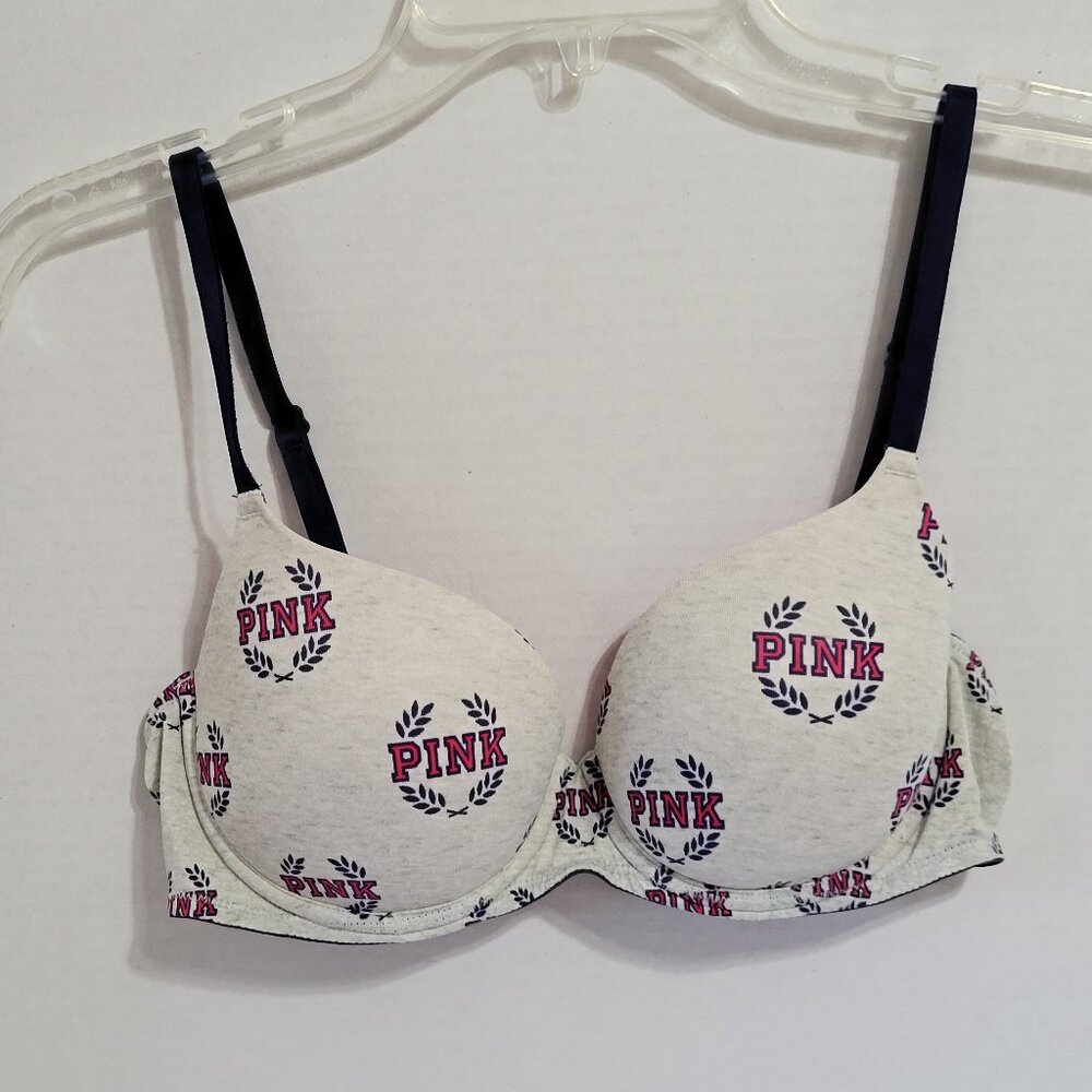 Victoria Secret Pink Bra Gray 36B - RN54867 CA23226